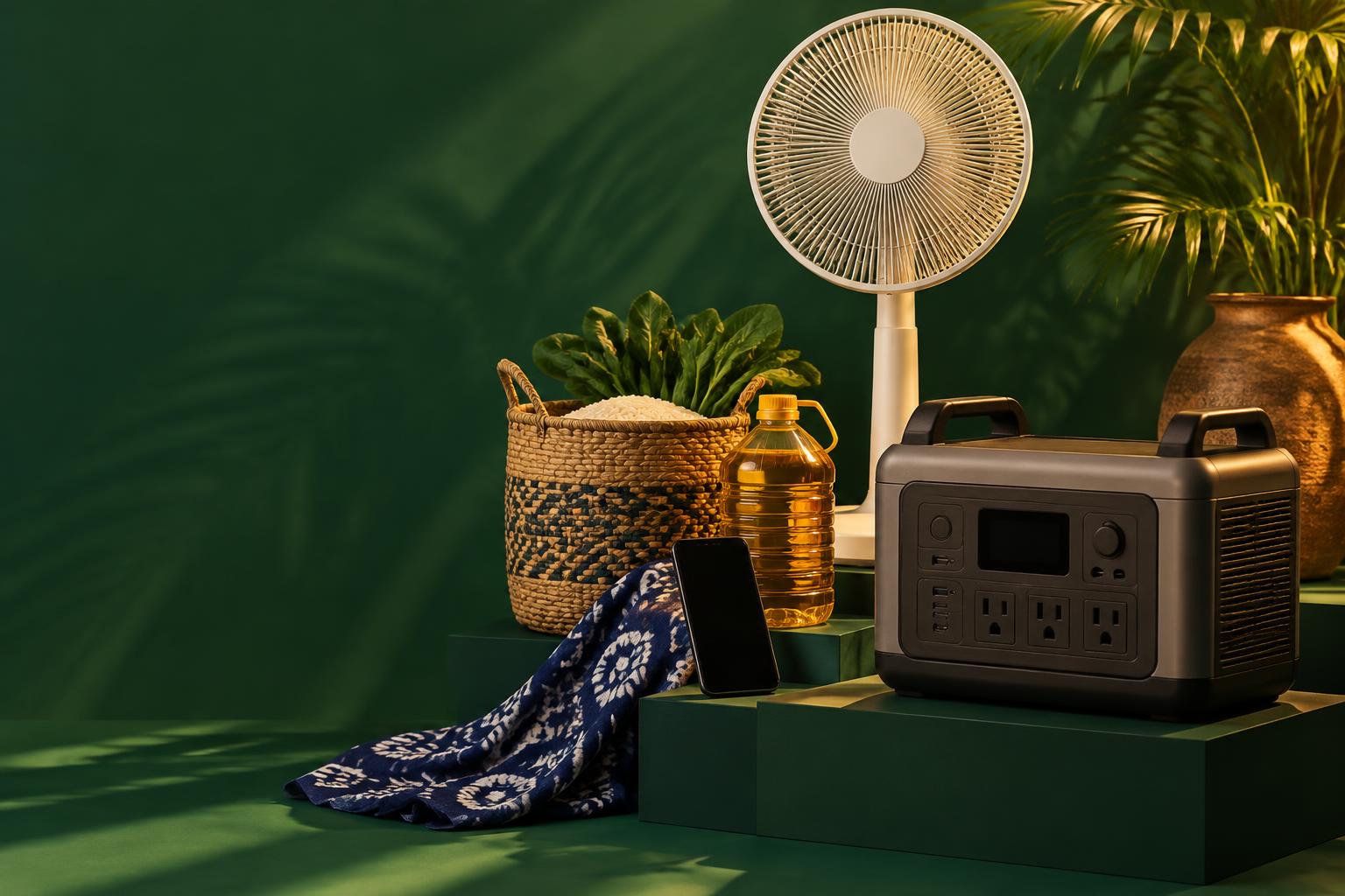 Everyday Nigerian essentials, from portable power to pantry and Adire